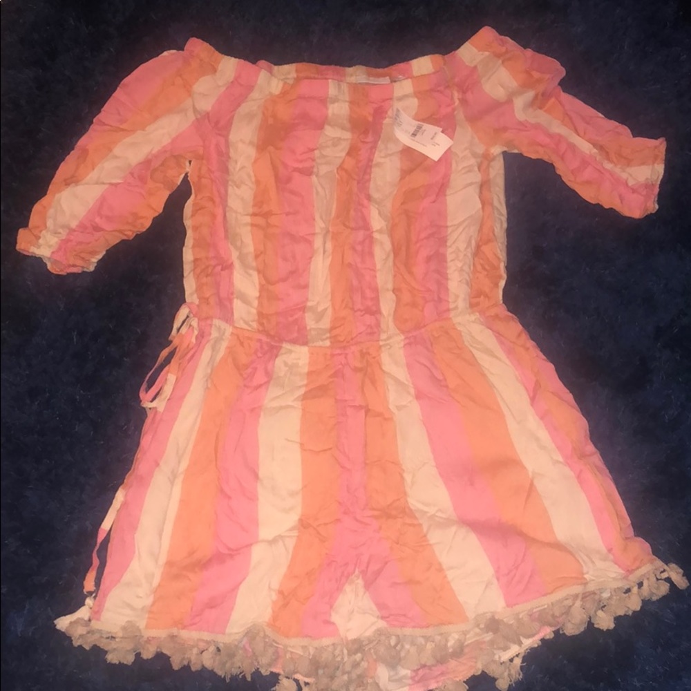 New York & Company Striped Romper